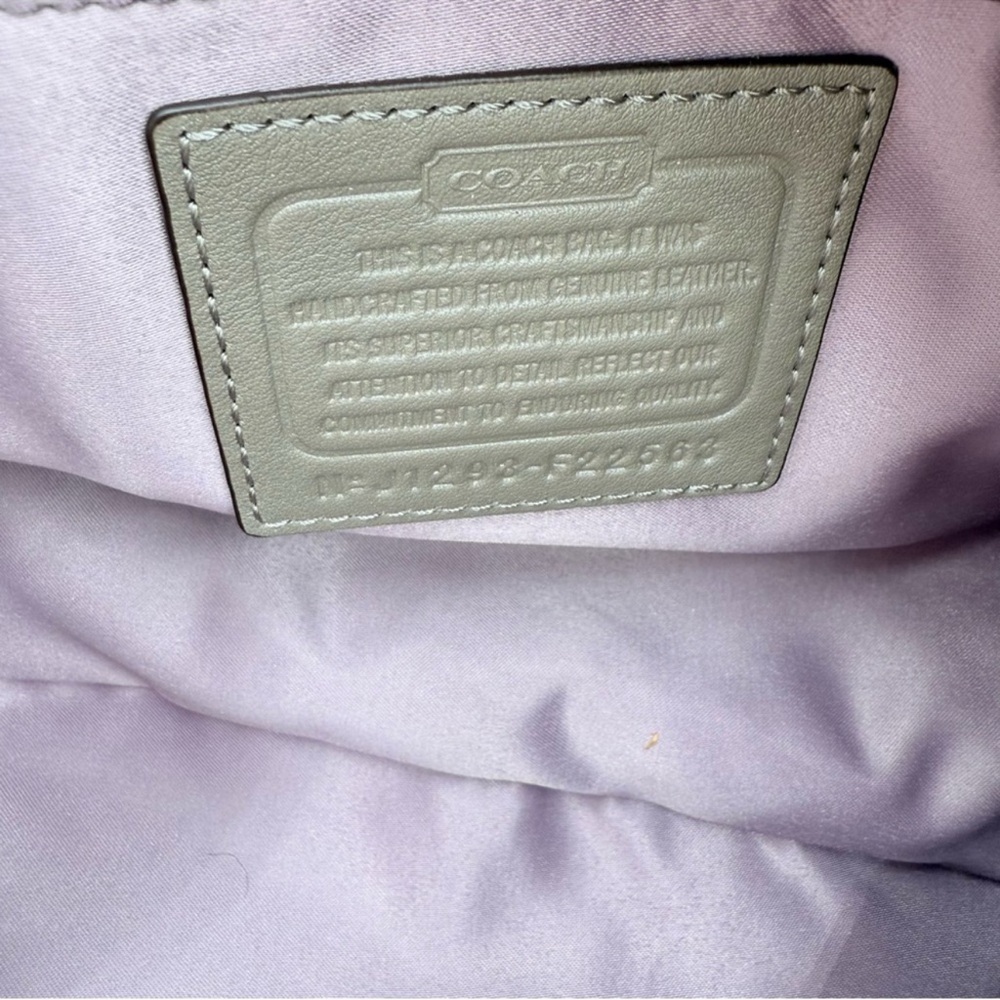 Coach Metallic Leather Twist Handle Satchel Crossbody Bag NWT - Picture 7 of 7